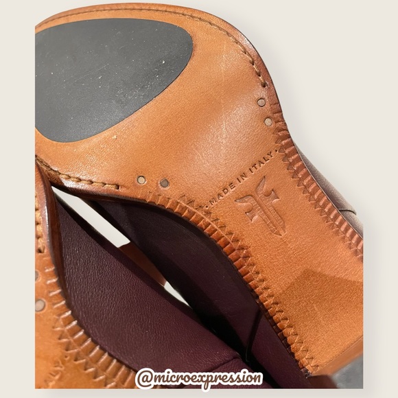 $399 Frye June Slouch Knee High Brown Leather Heeled Pull On Tall Winter Boots - Picture 14 of 16